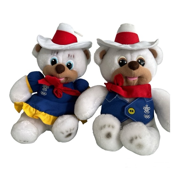 Vintage / Collectible | 1988 Calgary Olympic Winter Games | Hidy & Howdy Bears - Picture 1 of 14